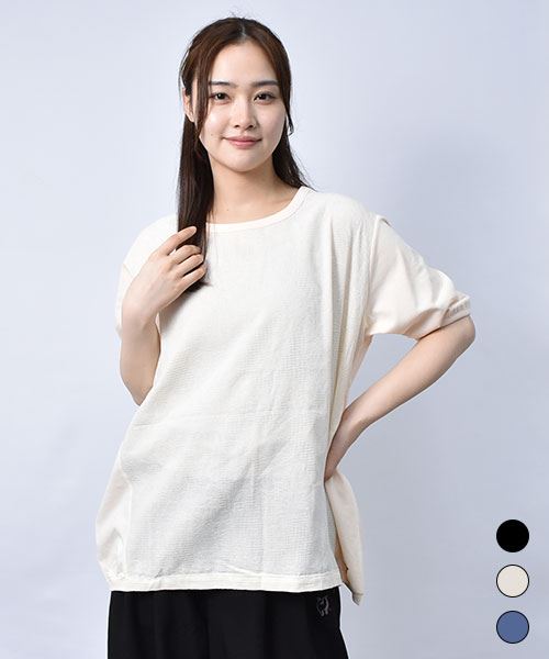 【Tシャツ】前切替 5分袖 Tシャツ