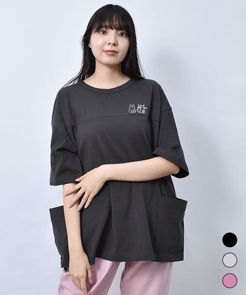 【Ｔシャツ】 サイドポケット BIG Ｔシャツ
