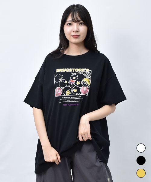 【Tシャツ】 まるまるブタ プリント Tシャツ