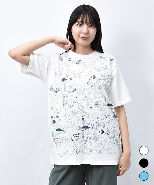 【Tシャツ】 シーフレンズ プリント Tシャツ