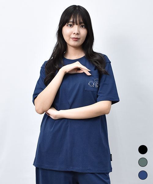 【Tシャツ】 スタンディ&シマエナガ プリント Tシャツ