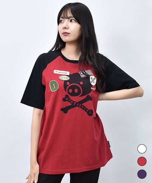 【Tシャツ】 ブタスカル 配色 Tシャツ