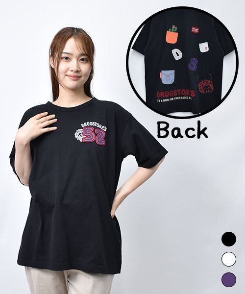 【Tシャツ】 カラフルアップリケ BIG Tシャツ