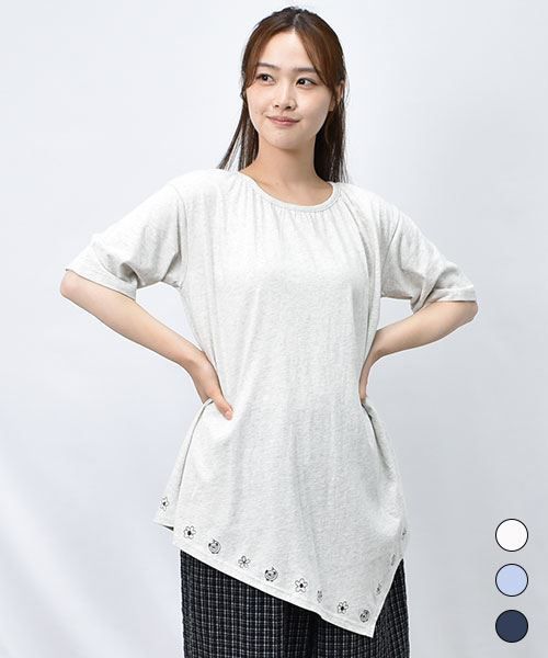 【Tシャツ】 アシンメトリー Aライン Tシャツ