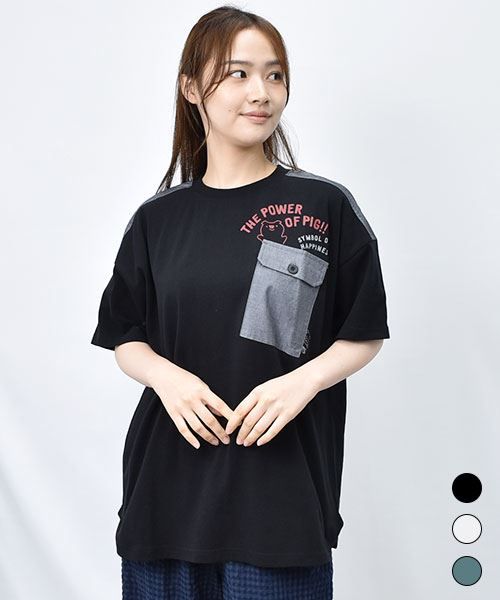 【Tシャツ】 昭一&スタンディ ポケット BIG Tシャツ