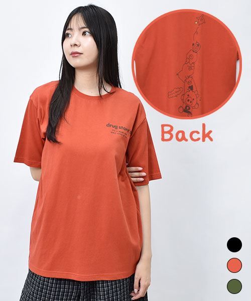 【Tシャツ】 キャラクターズ たて乗り バッグ プリントT