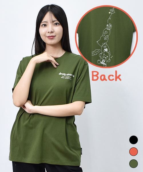 【Tシャツ】 キャラクターズ たて乗り バッグ プリントT