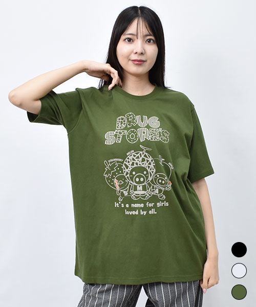 【Tシャツ】 フルーツ キャラクターズ プリントT