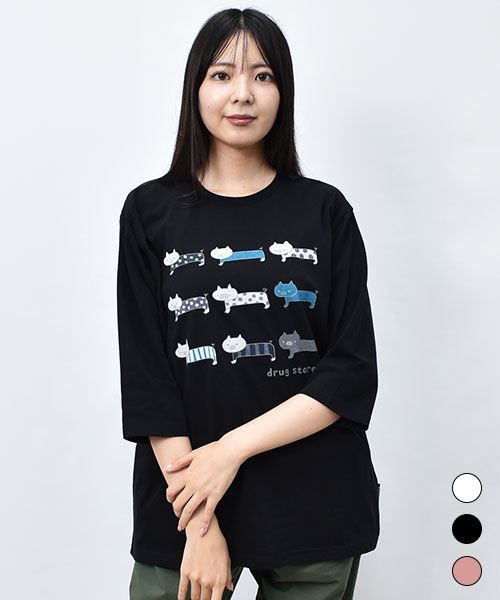 【Tシャツ】 カラフル 手描きブタ Tシャツ