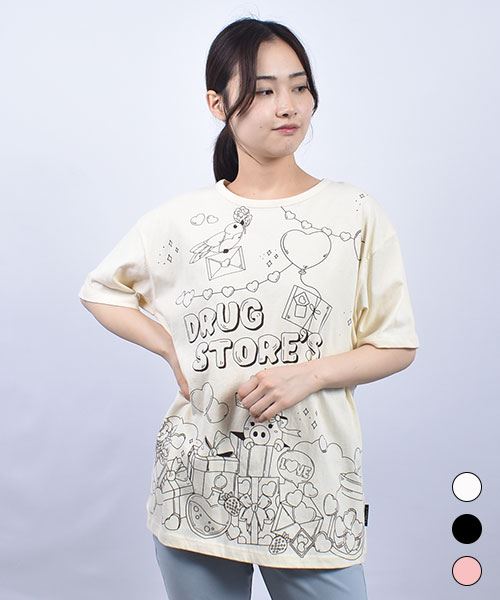 drug store's 20/-OE天竺 プレゼントプリント BIGT