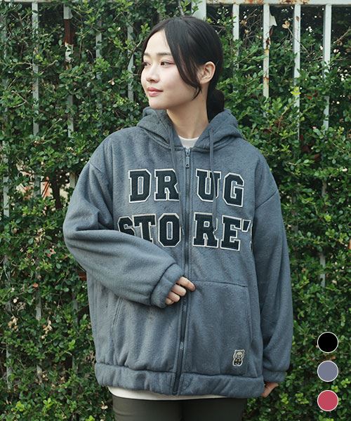 フリース ロゴパーカー ブルゾン