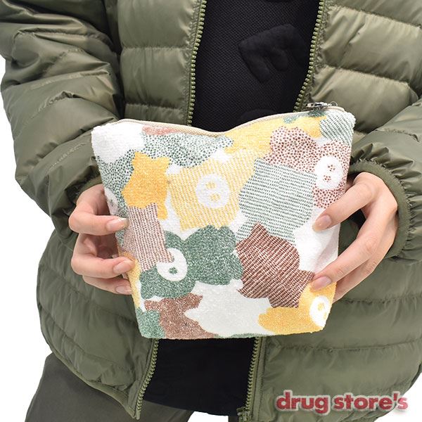 drug store's ブタシルエット柄 ポーチ