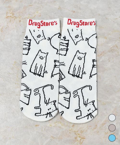 drug store's 【アンクルソックス】 3Pセット買いでお得☆オリジナルソックス