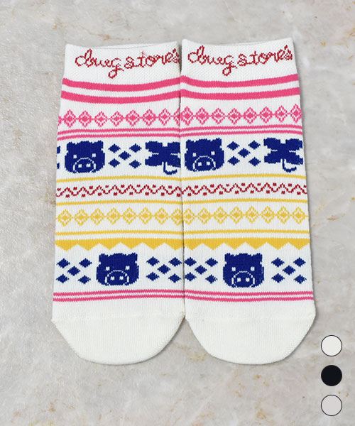 drug store's 【アンクルソックス】 3Pセット買いでお得☆オリジナルソックス