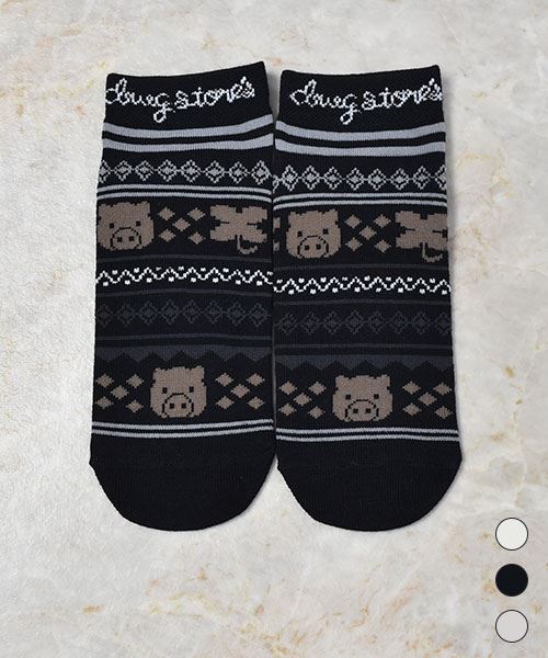 drug store's 【アンクルソックス】 3Pセット買いでお得☆オリジナルソックス