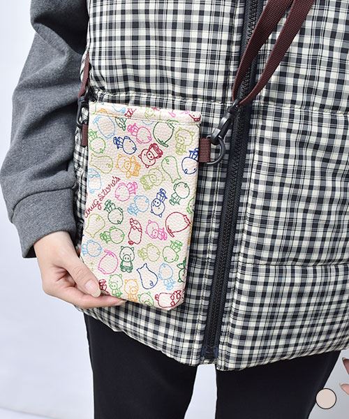 drug store's ブタ＆ネコ総柄 携帯ポーチ