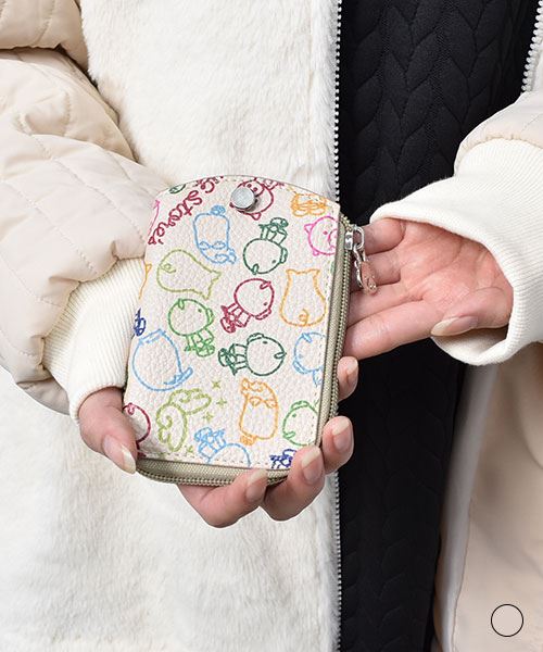 drug store's ブタ＆ネコ総柄 キーケース