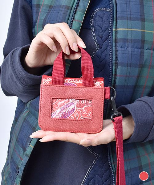 drug store's ブタ＆ロゴ総柄 パスケース