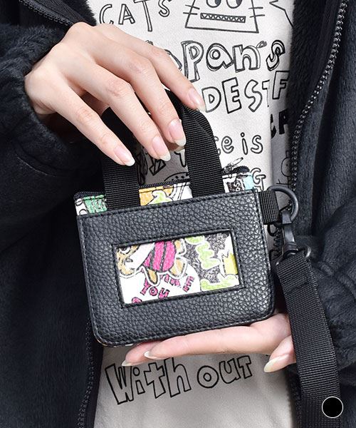 mof manul マヌルネコ総柄 パスケース