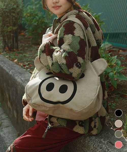 【トートバッグ】 スタンディ 顔バッグ 大