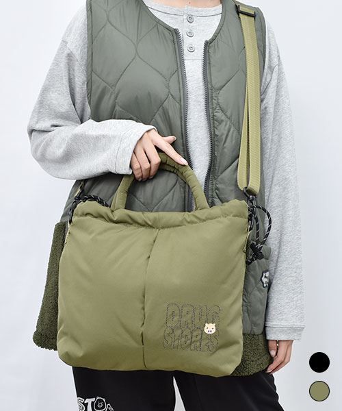 【バッグ】 ２WAY 中綿 トートバッグ