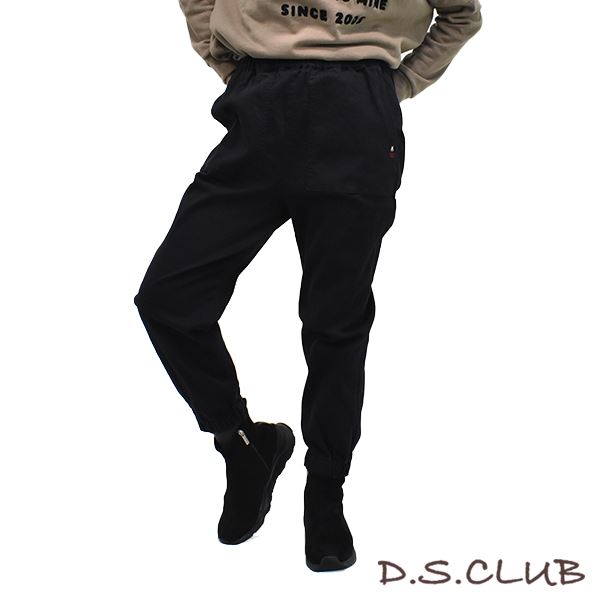 D.S.CLUB ストレッチツイル ジョガーパンツ(M 02 ブラック): ボトムス