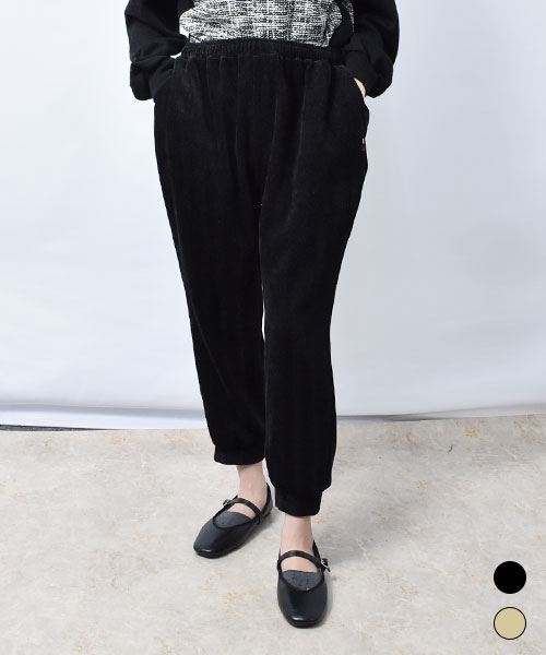 【パンツ】 ヘリンボーン ジャガード パンツ