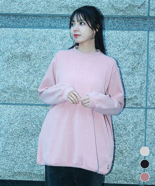 【ニット】 ハイネック オーバー ニットソー