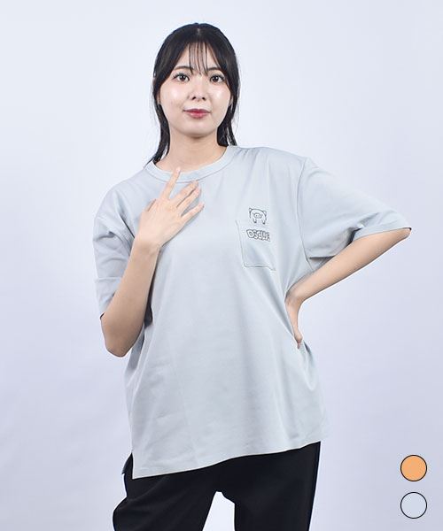 D.S.CLUB ブタ刺繍ポケット Tシャツ