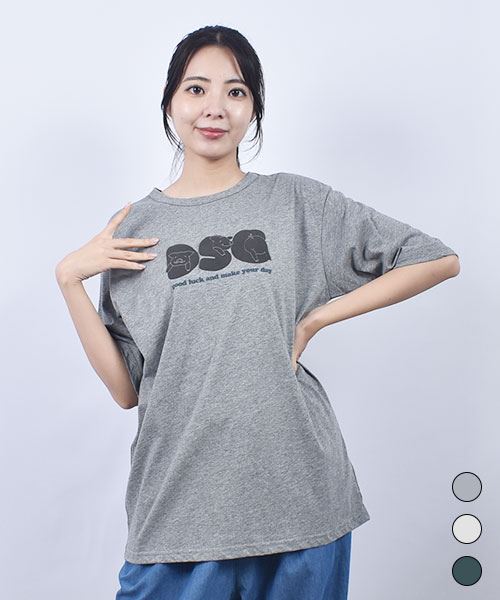 D.S.CLUB 発泡プリント 5分袖 Tシャツ