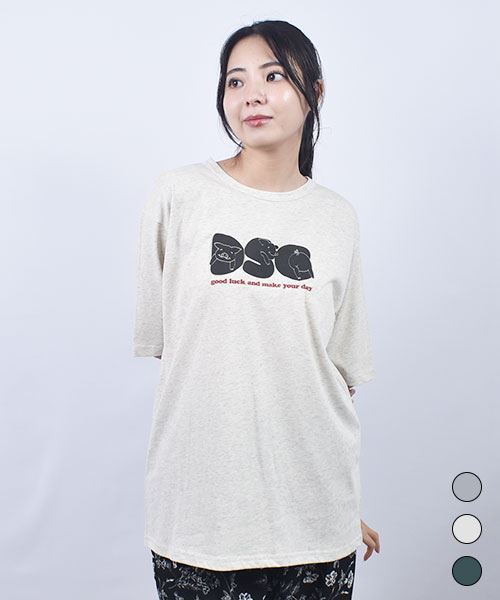D.S.CLUB 発泡プリント 5分袖 Tシャツ
