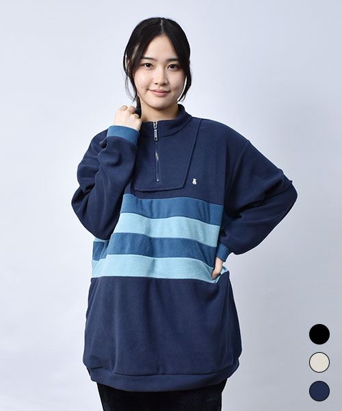 ハーフジップ フリース ブルゾン