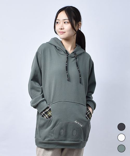 【パーカー / 裏毛】 BIGぶたポケット パーカー