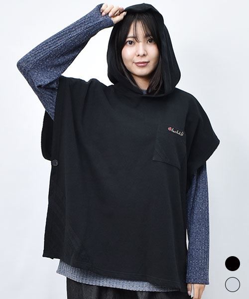 【ポンチョ】 フードつき シンプル ポンチョ