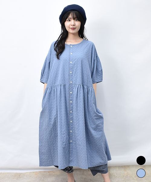 【ワンピース】 ドビー織 かろやか ワンピース
