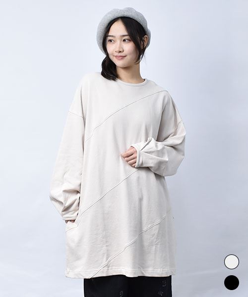 斜め切替 カット チュニック