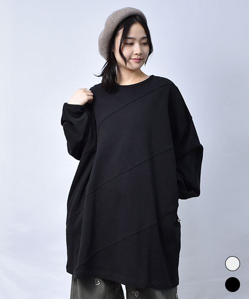 斜め切替 カット チュニック